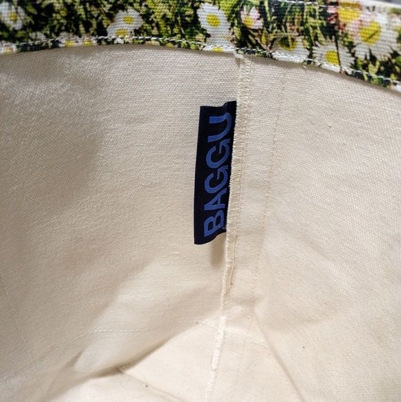 BAGGU Large Canvas Daisy Tote Bag - Picture 6 of 7